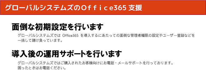 グローバルシステムズのOffice365支援
